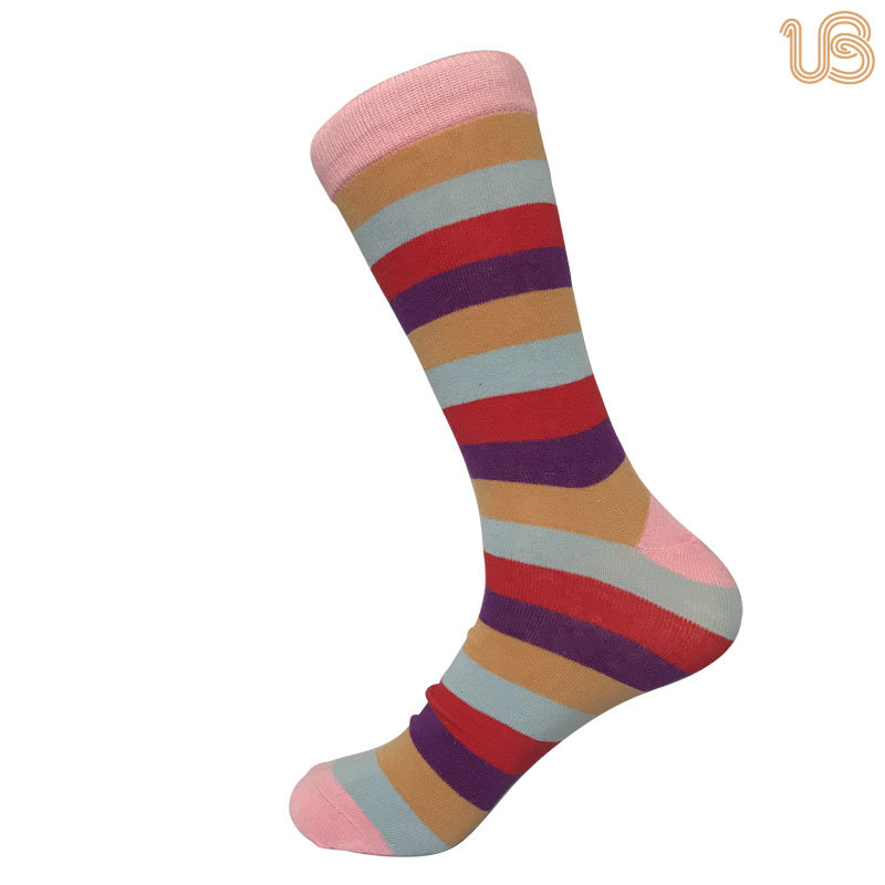 Men's Striped Fashion Sock of Bamboo Material