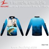 Healong UV-Protection Sportswear Customized Sublimation Printing Fishing Shirt