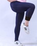 P1292 Winter Plus Size Women Skinny Fitness Fleece Elastic Legging