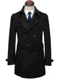 Top-Quality Men's Winter Woolen Long Coat with Belt