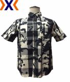 Men's Shirt with Printed Y/D Plaid Fabric