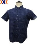 Printed Stretch Poplin Short Shirt Woven W/ Single Pkt