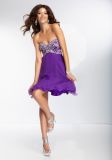 2015 Short Sexy Purple Evening Party Dresses (PAD4002)
