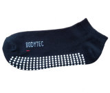 Men Women Anti-Slip Cotton Plain Sports Socks for Trampoline (asc-02)