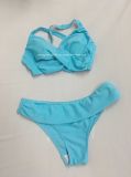 Pure Color Two-Piece Swimsuit OEM Beachwear Bathing Suit Women Swimwear
