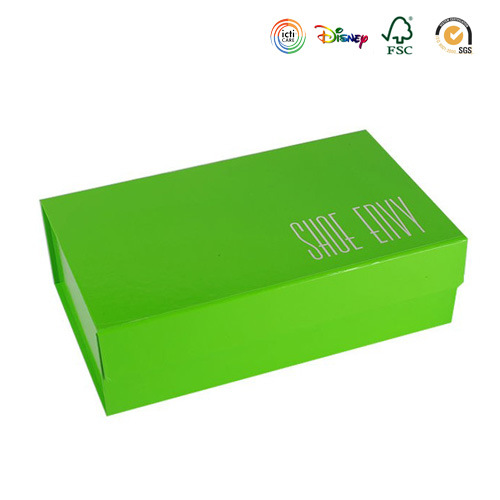 Green Foldable Chipboard High-Heeled Shoes Box (GB-025)