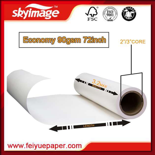 High Quality 90GSM 1, 820mm*72inch Dye Sublimation Paper Fast Dry, Countinure Printing for Epson & Ricoh