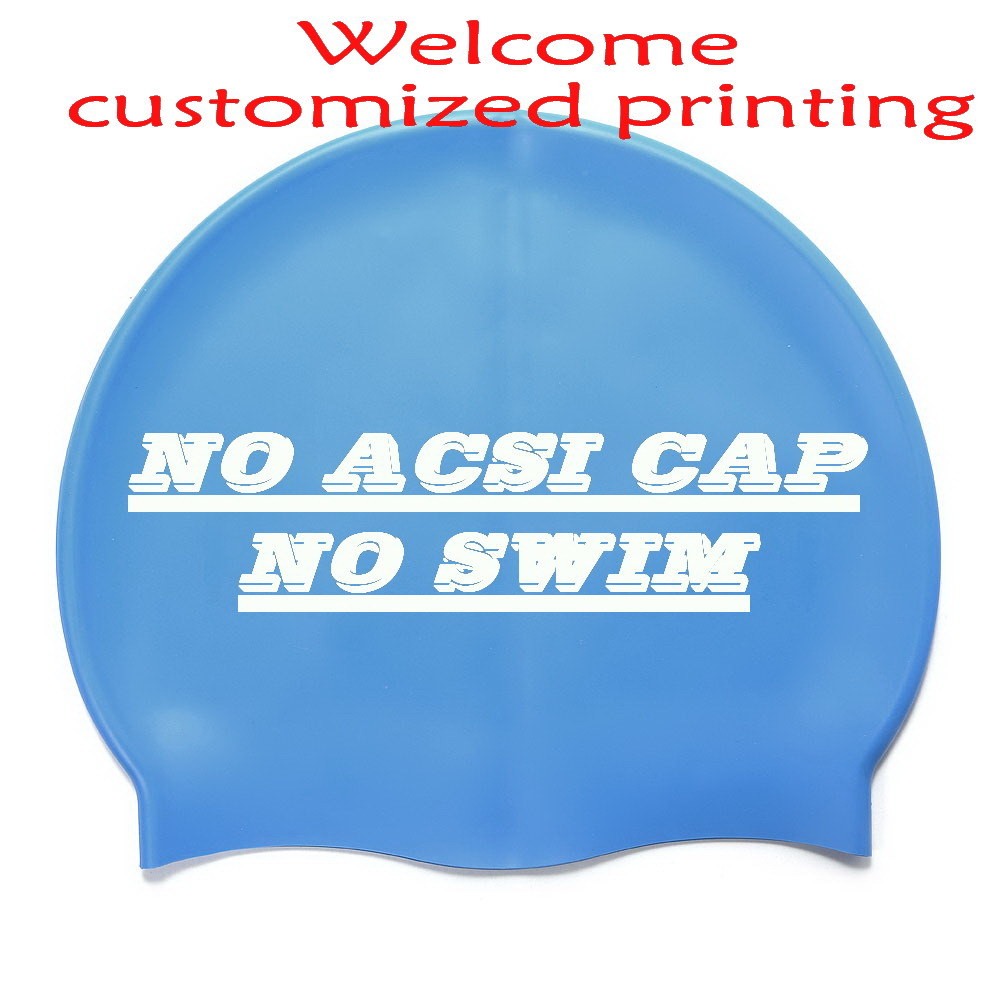 Customized Printing Logo Silicone Swimming Cap with Lowest Price