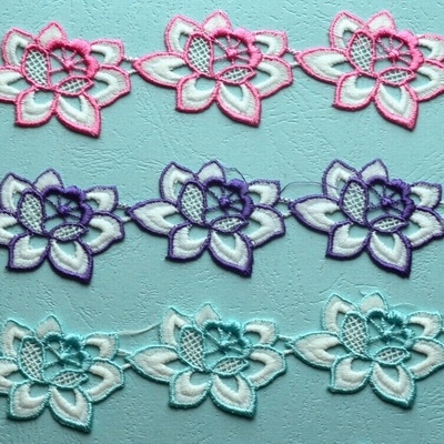 Embroidery Polyester and Cotton Trimming Lace