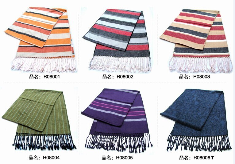 New Design Men's Fashion Viscose Scarf (08001-08006)