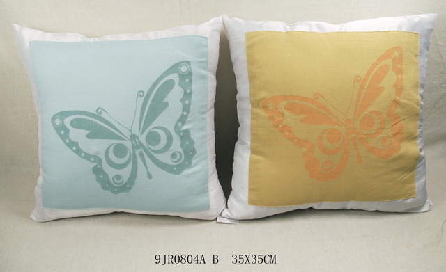 Linen Butterfly Cushions Decorative Housewares Throws Zipper Closure