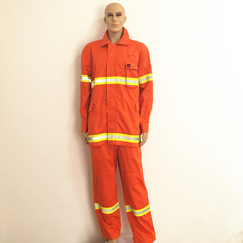 Yellow Reflective Tape Safety Uniform Orange Workwear with Magic Tape