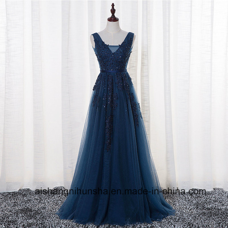 V-Neck Cap Sleeve Vintage Lace Appliques Beaded Prom Dresses