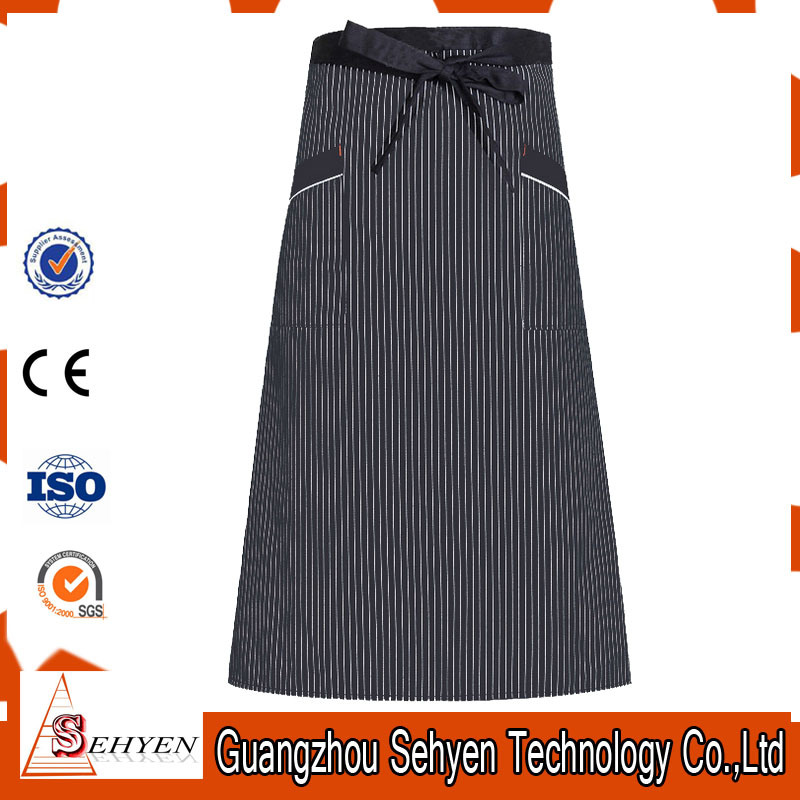 Black Chef Polyester Cooking Apron with New Beautiful Design