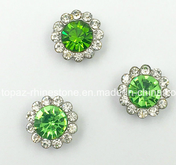 2017 New and Top Quality 12mm Crystal Flower Claw Setting Glass Beads Sew on Strass Band (TP-12mm peridot crystal)