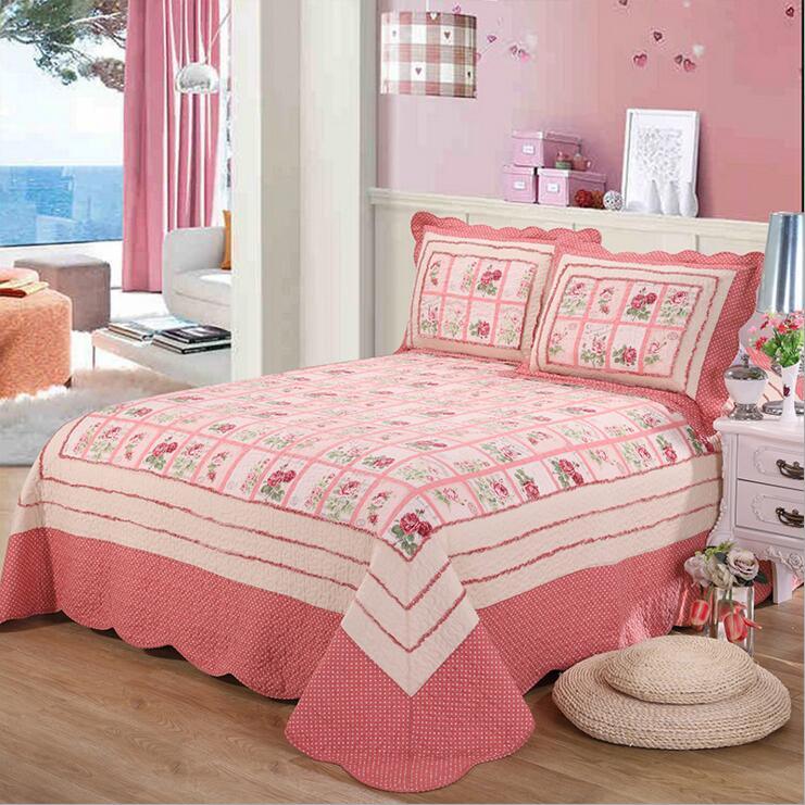 Customized Prewashed Durable Comfy Bedding Quilted 1-Piece Bedspread Coverlet Set for 30