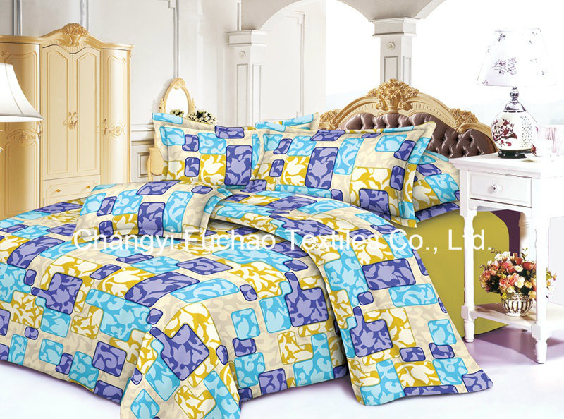 Poly Microfiber Quilt Bedding Sets Fabric High Weight