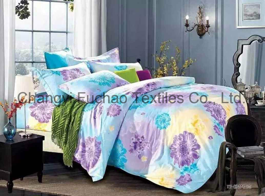 Poly-Cotton Full Size High Quality Home Textile Bedding Set