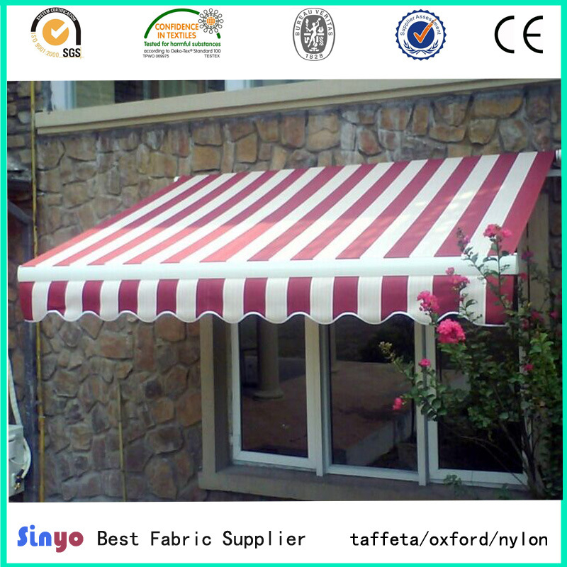PVC/PU Coated 100% Polyester Oxford Stripe Fabric for Canopy