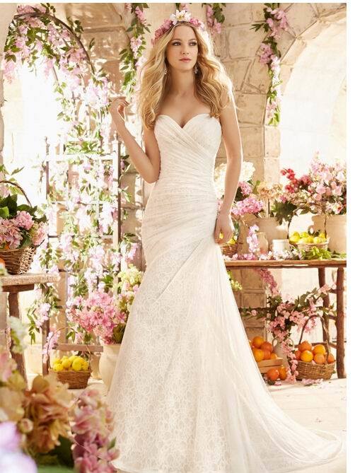 2016 Mermaid Lace Bridal Wedding Dresses Wd6802