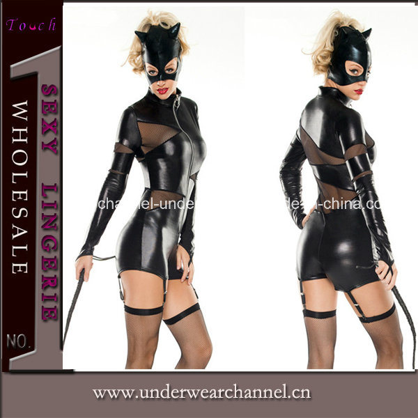 Sexy Lady Leather Catsuit Lingerie (TXX674)
