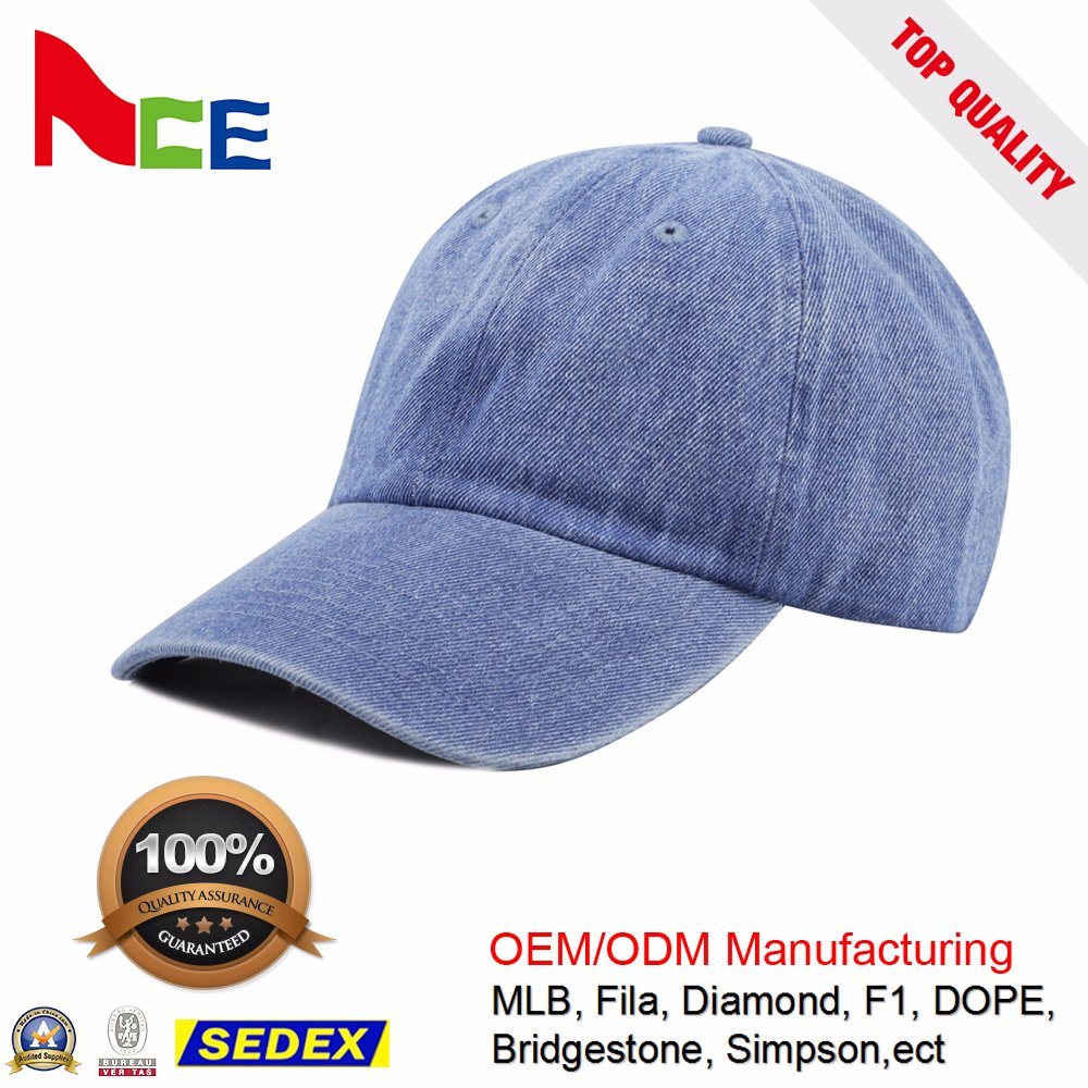 Fashion Hot Sale Washed Baseball Cap Denim Sports Hats Factory Custom Made