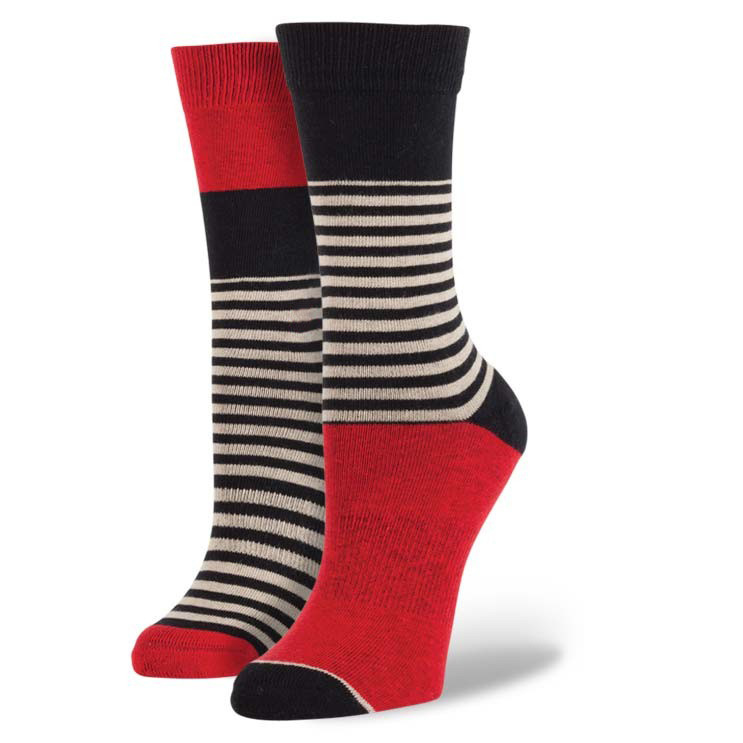 Distressed Faded Socks Odd Colored Knitting Sock in Pinstripes Men Women Fashion Style Funky Socks