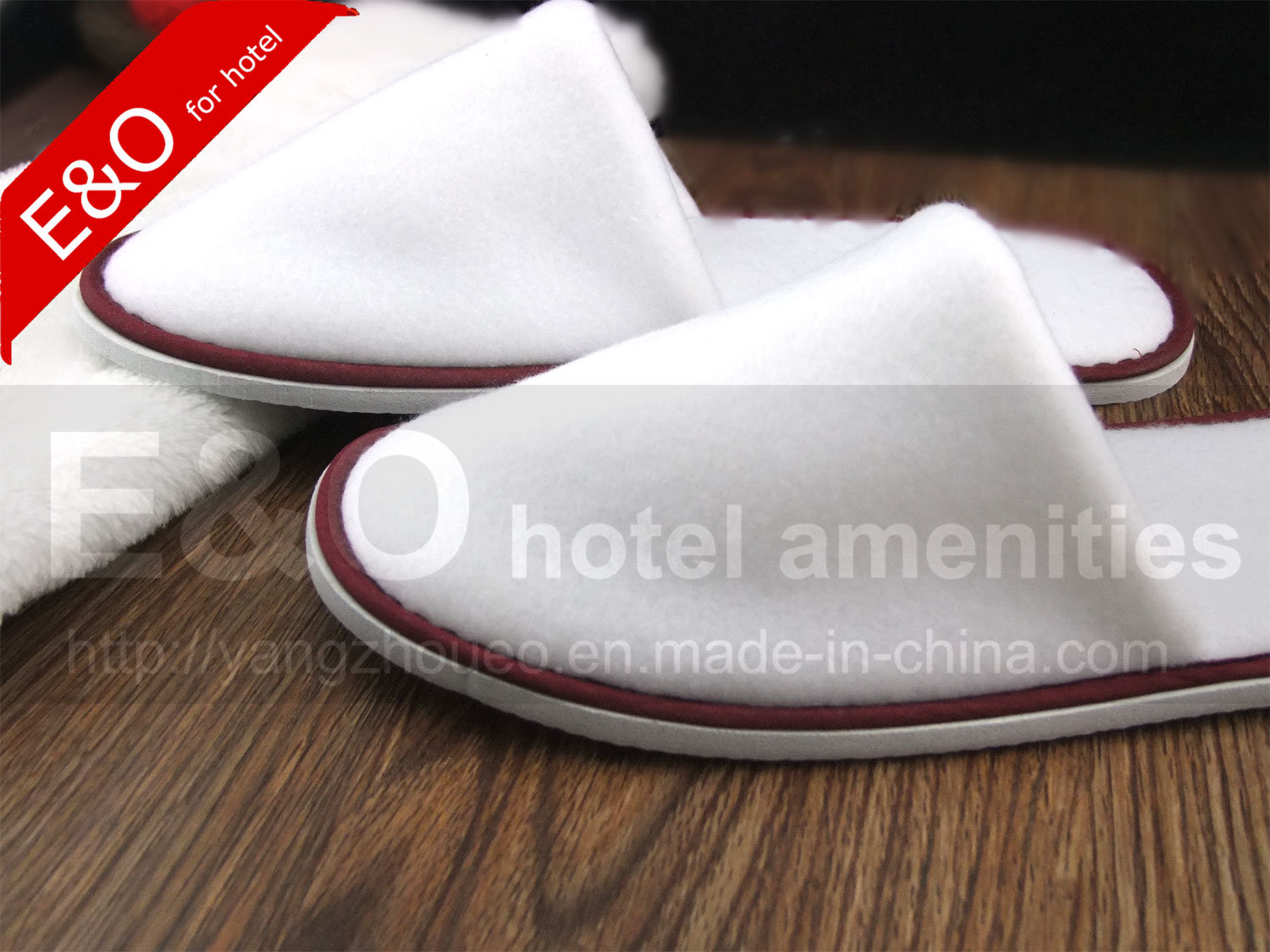 Single-Sided Flocking Fabric Hotel Slippers