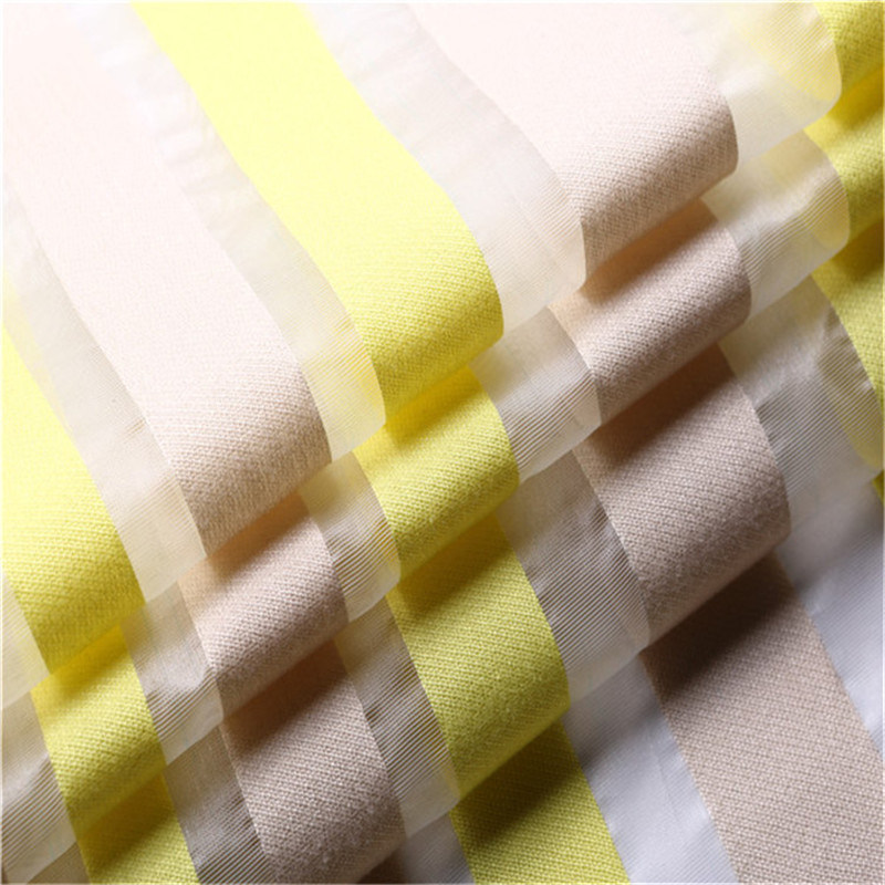 Stripe Organza Silk Chiffon Fabric for Woman Dress