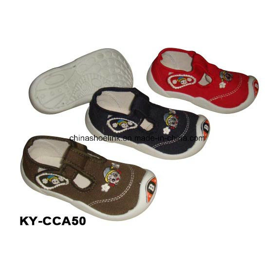 China Wholesale Child Casual Shoes Canvas Upper Injection Sole