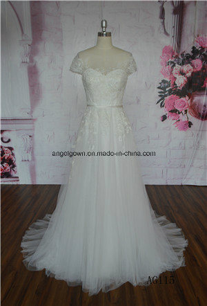 Guangzhou A-Line Bridal Gowns Beaded Lace Wedding Dress OEM