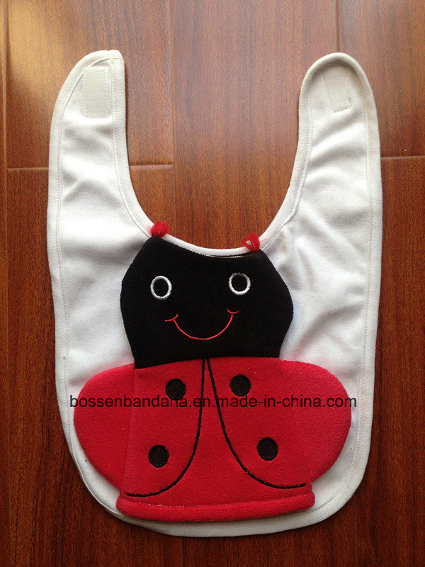 China Factory Produce Multifunctional Cotton Baby Bib with Cartoon Feeding Bottle Bag
