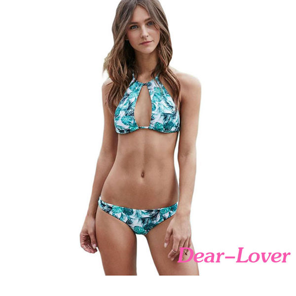 Fresh Tropical Print Swim Suit