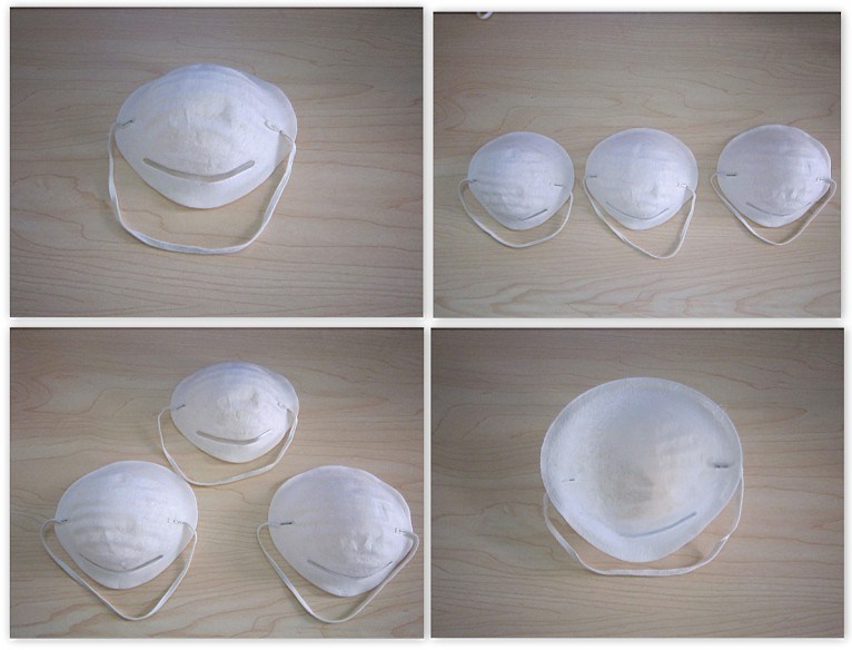 White Cup Shape Face Mask for Construction