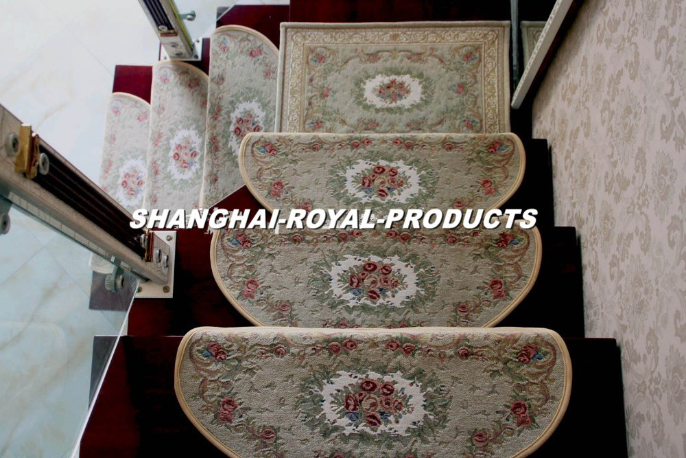 Indoor Anti-Slip Chenille Jacquard Carpet Stair Mat