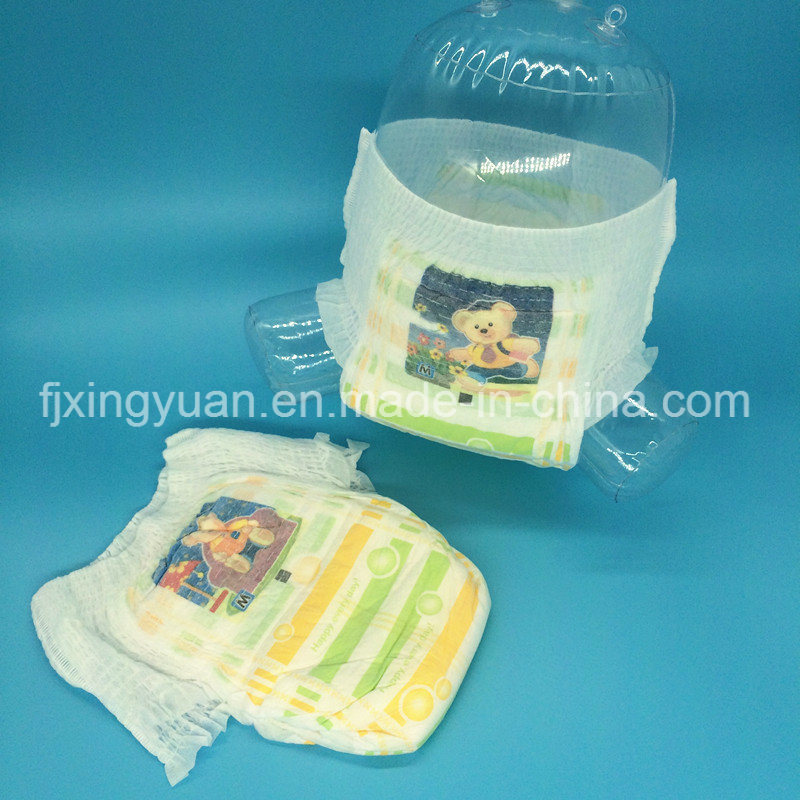 Plain Woven Feature Disposable Pull up Type Baby Diaper