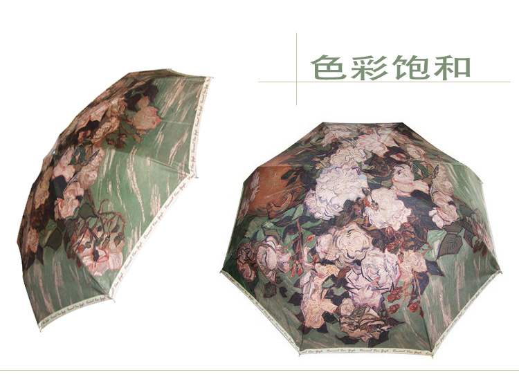 Beautiful Flowers Digital Polyester Printed Umbrella
