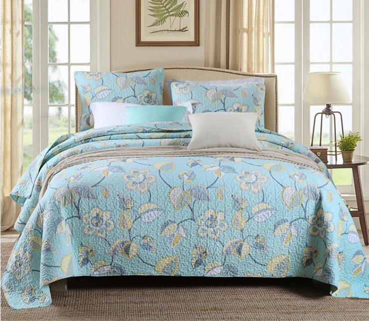 Customized Prewashed Durable Comfy Bedding Quilted 1-Piece Bedspread Coverlet Set for 38