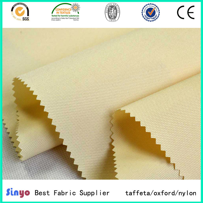 Soft PU Polyurethane Coated Beige 500d Oxford Cloth for Outdoor Tents Canopys