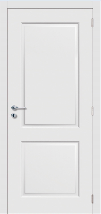 White Painted Modern Style Moulded Wooden Door