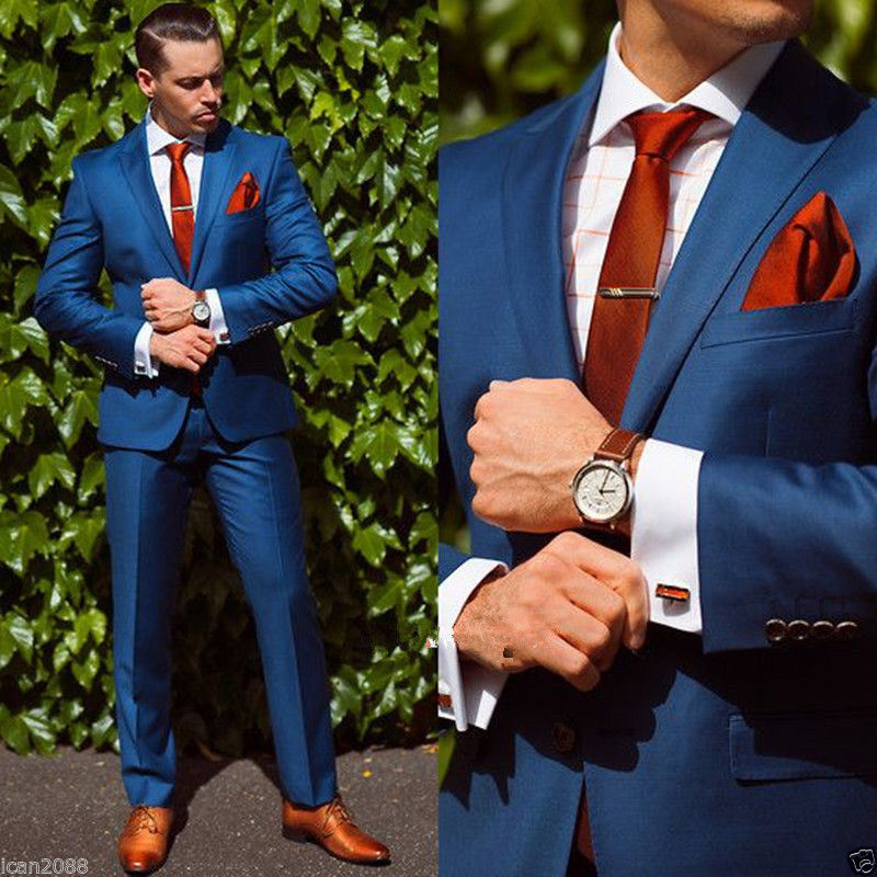 Men's Leisure Business Slim Fit Suit High Quality Wool Suit
