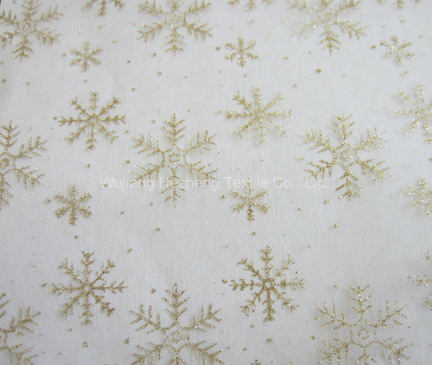 Snowflake Organza Fabric for Decoration
