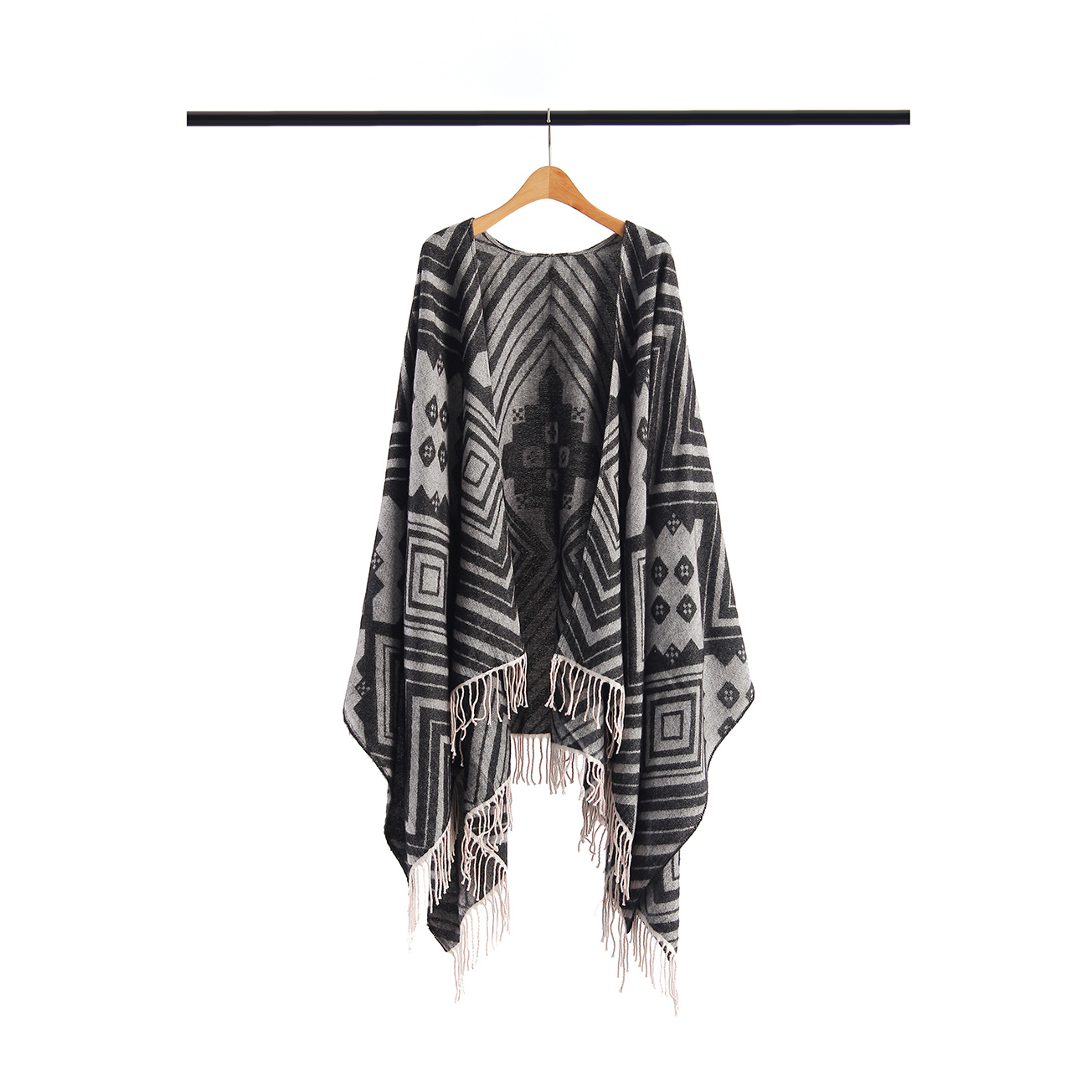 Women's Cashmere Poncho Scarf Wool Shawl (LP-WAC-2001)