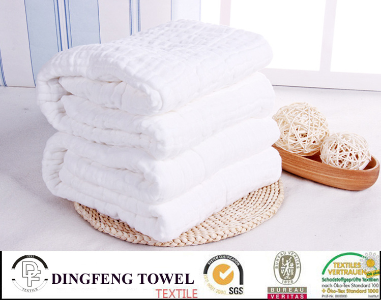 6 Layer Gauze Antibacterial 100% Organic Cotton Super Soft Baby Bath Towel Df-S285