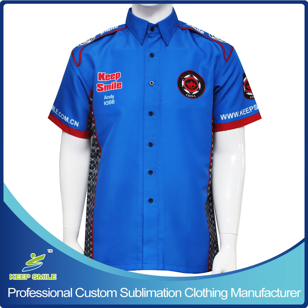 Custom Full Sublimation Premium Men's Pit Crew Racing Shirt