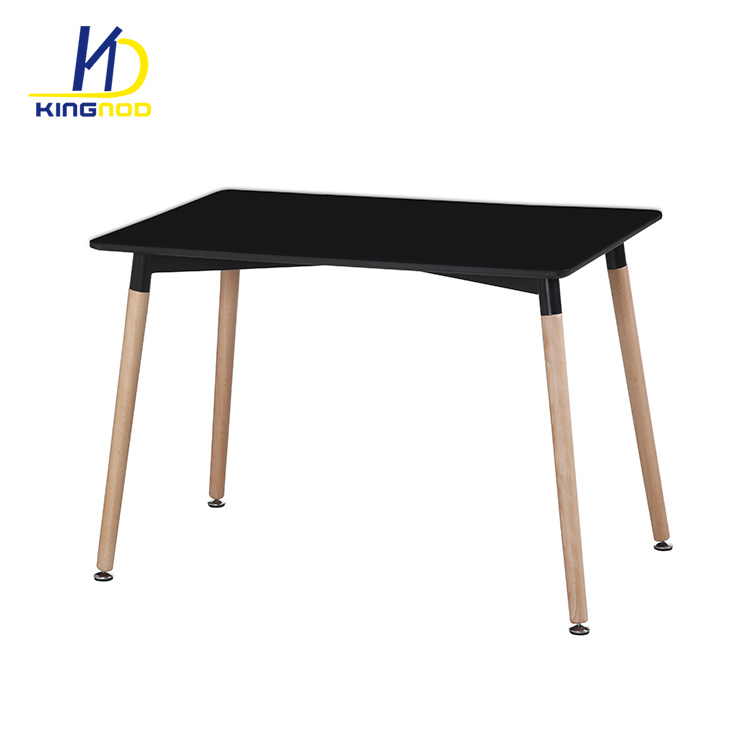 Hot Selling MDF Eames Dining Table with Wooden Legs