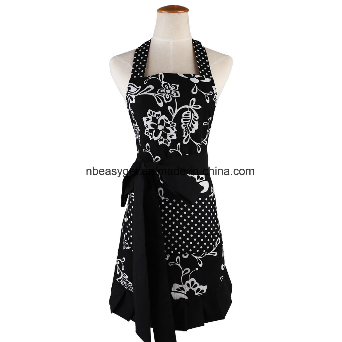 Cute Lovely Lady's Kitchen Fashion Cooking Baking Kitchen Aprons with Pockets for Mother's Day Gift, Blue Esg10224