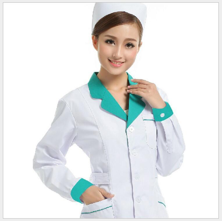 Women's Medical Hospital Nurse Long Scrubs Lab Clothes Coat