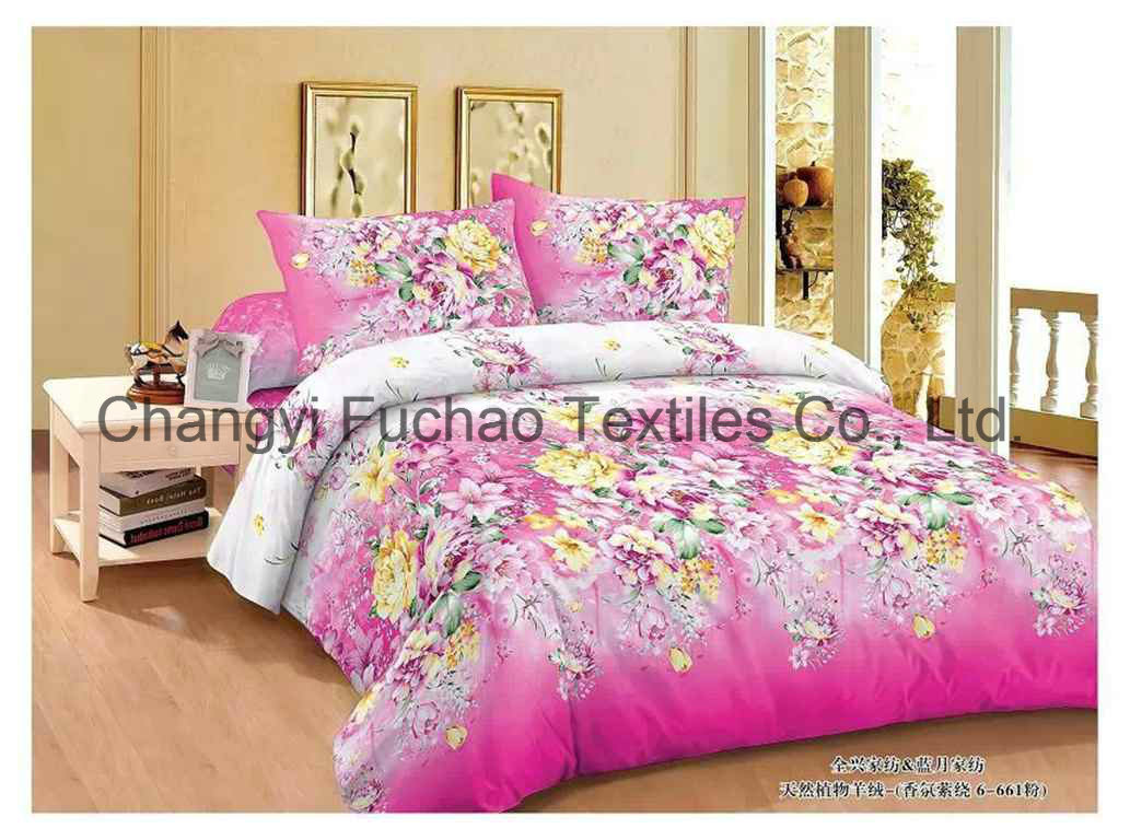 100% Cotton or Poly/Cotton Bed Sheet Bedding Set Queen Size