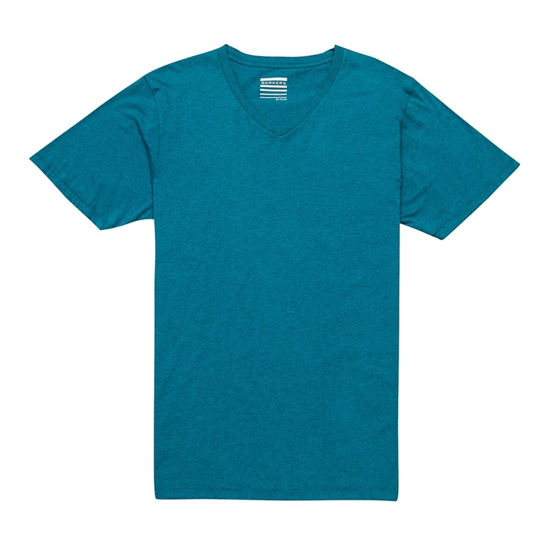 High Quality Plain Heather Green Men V Neck T-Shirt (TS005W)